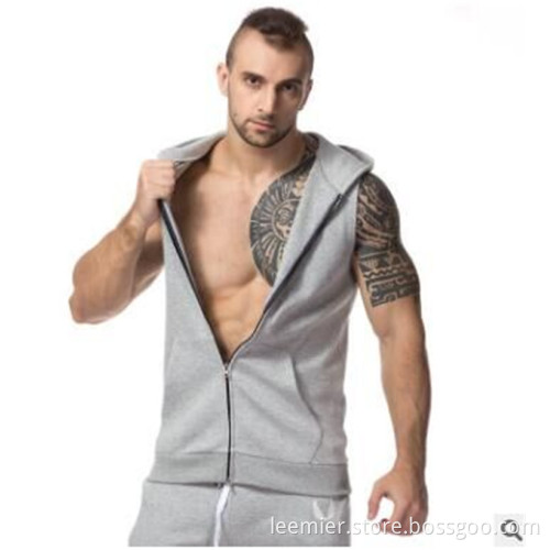 Wholesale New Fashion Plain Zip men Hoodies